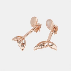 Chumbakdesign Watches & Jewellery Fly Away Studs - Moonstone & Diamonds