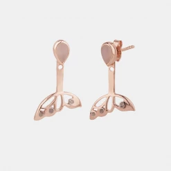 Chumbakdesign Watches & Jewellery Fly Away Studs - Moonstone & Diamonds