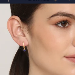 Chumbakdesign Starry Starry Nights Teardrop Earrings - Lapis Lazuli & Diamonds Watches & Jewellery