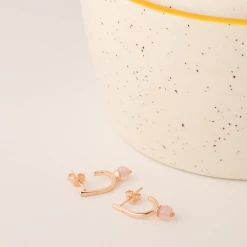 Chumbakdesign Rosy Evenings Teardrop Earrings - Rose Quatrz & Diamonds Watches & Jewellery 11 Chumbakdesign Rosy Evenings Teardrop Earrings - Rose Quatrz & Diamonds Watches & Jewellery