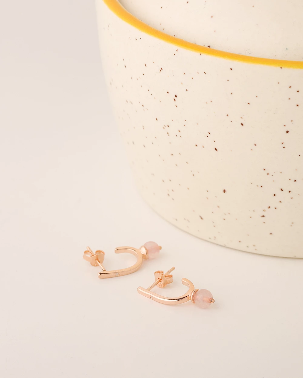 Chumbakdesign Rosy Evenings Teardrop Earrings - Rose Quatrz & Diamonds Watches & Jewellery 5 Chumbakdesign Rosy Evenings Teardrop Earrings - Rose Quatrz & Diamonds Watches & Jewellery