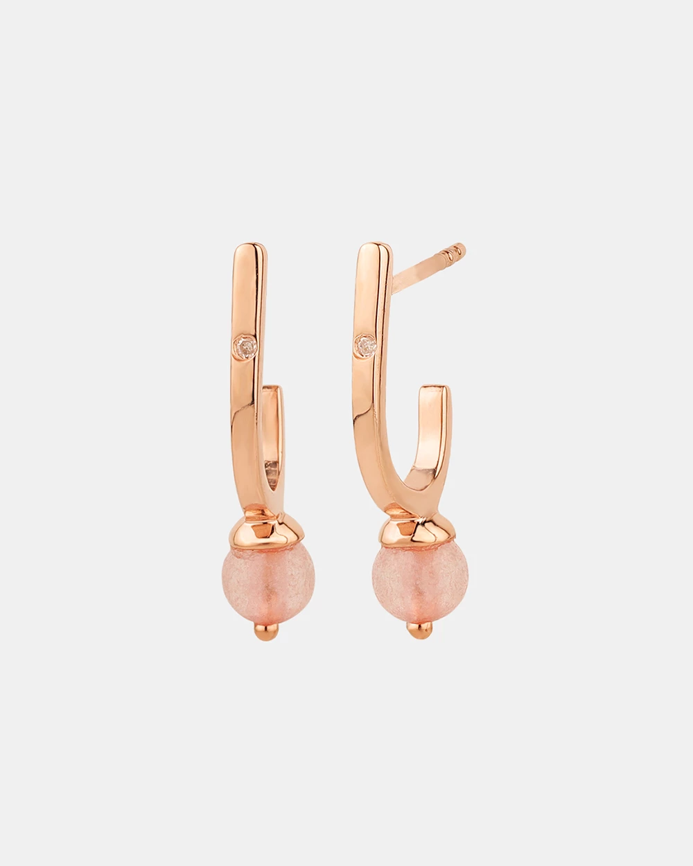 Chumbakdesign Rosy Evenings Teardrop Earrings - Rose Quatrz & Diamonds Watches & Jewellery 6 Chumbakdesign Rosy Evenings Teardrop Earrings - Rose Quatrz & Diamonds Watches & Jewellery