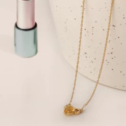 Chumbakdesign Aries Zodiac Necklace - Citrine, Diamond Watches & Jewellery
