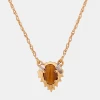 Chumbakdesign Leo Zodiac Necklace - Tiger Eye, Diamond Watches & Jewellery