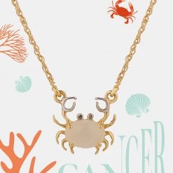 Chumbakdesign Cancer Zodiac Necklace - Moonstone, Diamond