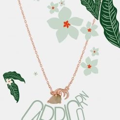 Chumbakdesign Watches & Jewellery Capricorn Zodiac Necklace- Cats Eye, Diamond