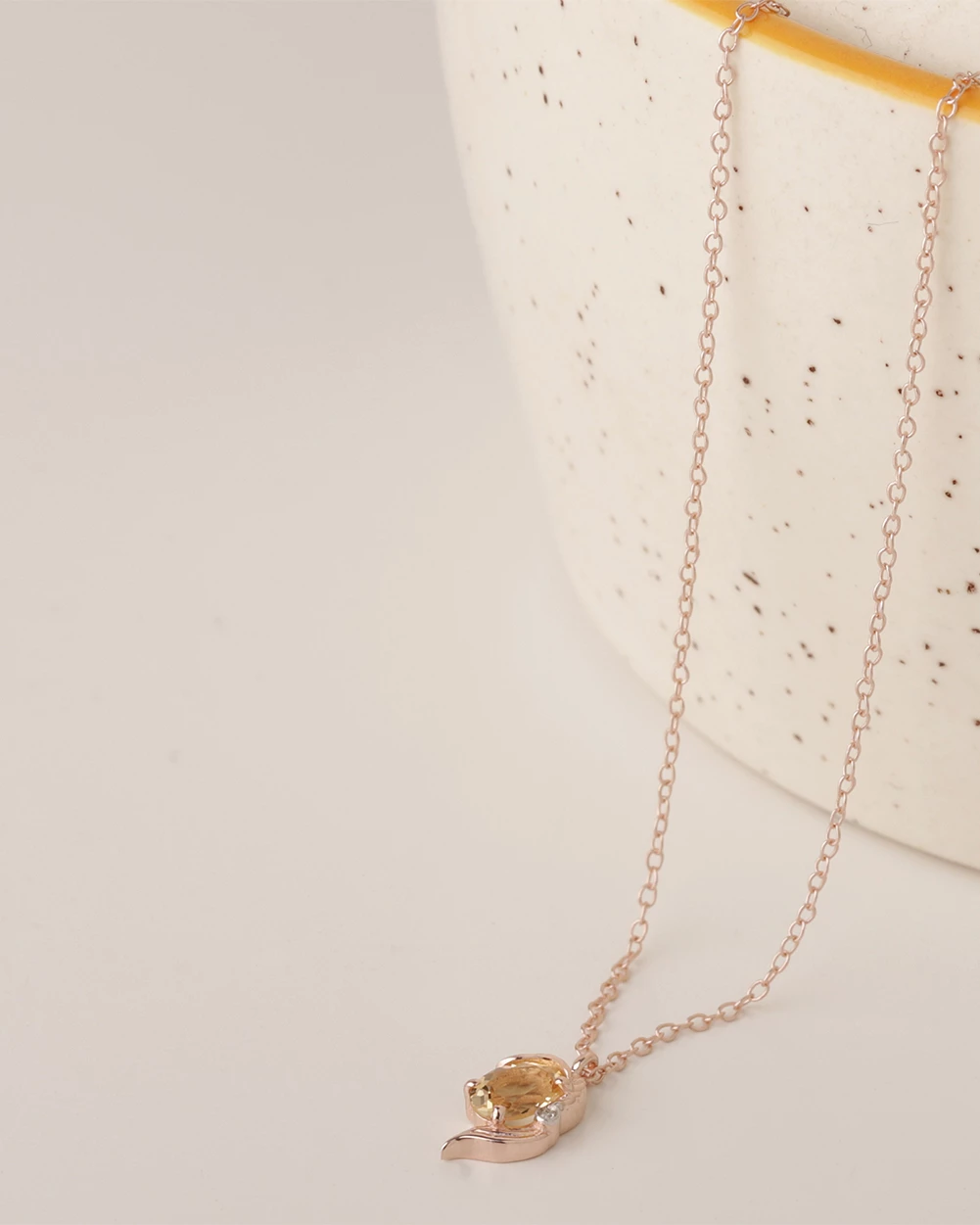 Chumbakdesign Virgo Zodiac Necklace - Citrine, Diamond 7 Chumbakdesign Virgo Zodiac Necklace - Citrine, Diamond