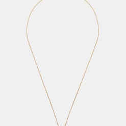 Chumbakdesign Watches & Jewellery Aquarius Zodiac Necklace - Red Garnet, Diamond