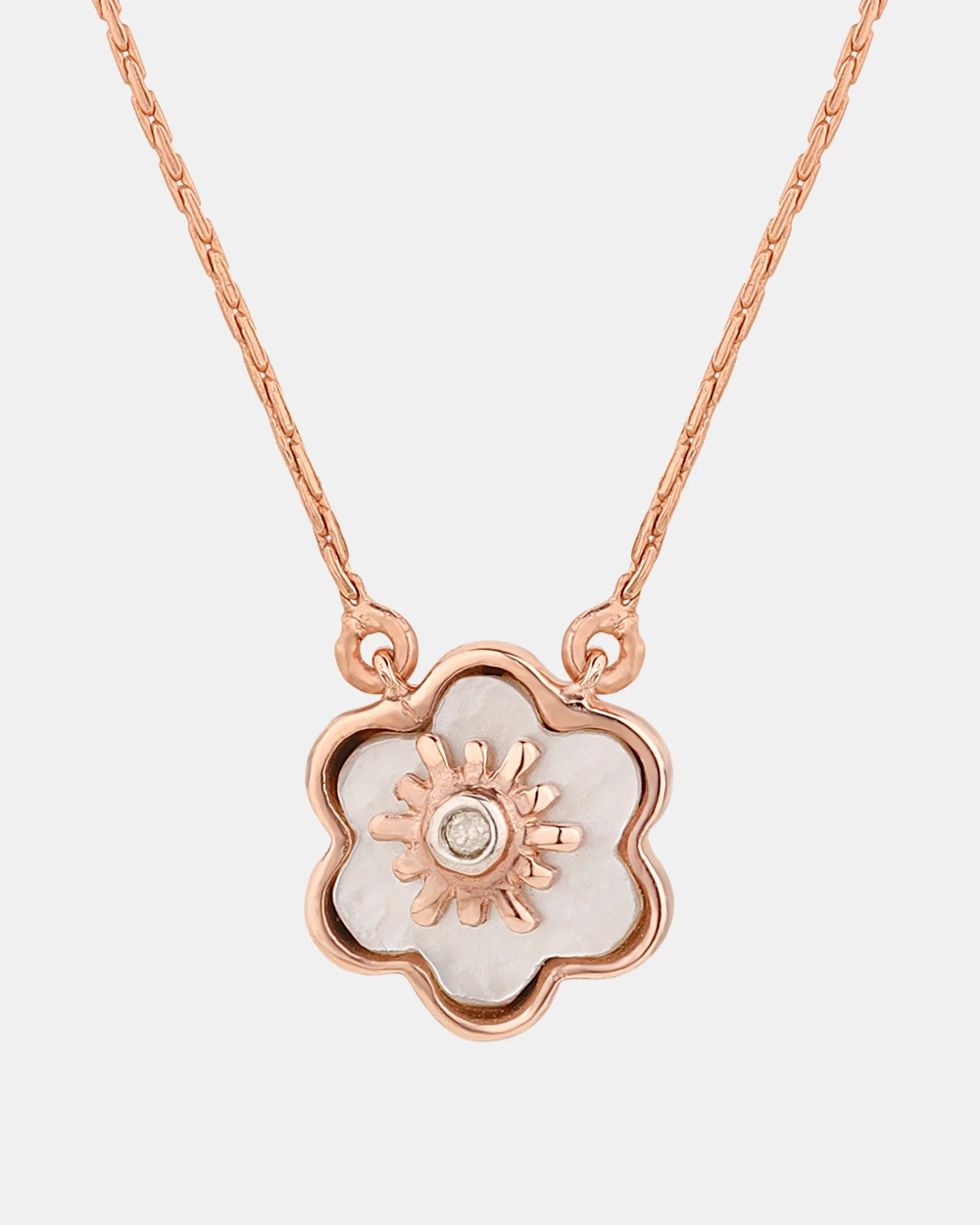 Chumbakdesign Watches & Jewellery Pearl Bloom Necklace - Mother Of Pearl & Diamonds 3 Chumbakdesign Watches & Jewellery Pearl Bloom Necklace - Mother Of Pearl & Diamonds