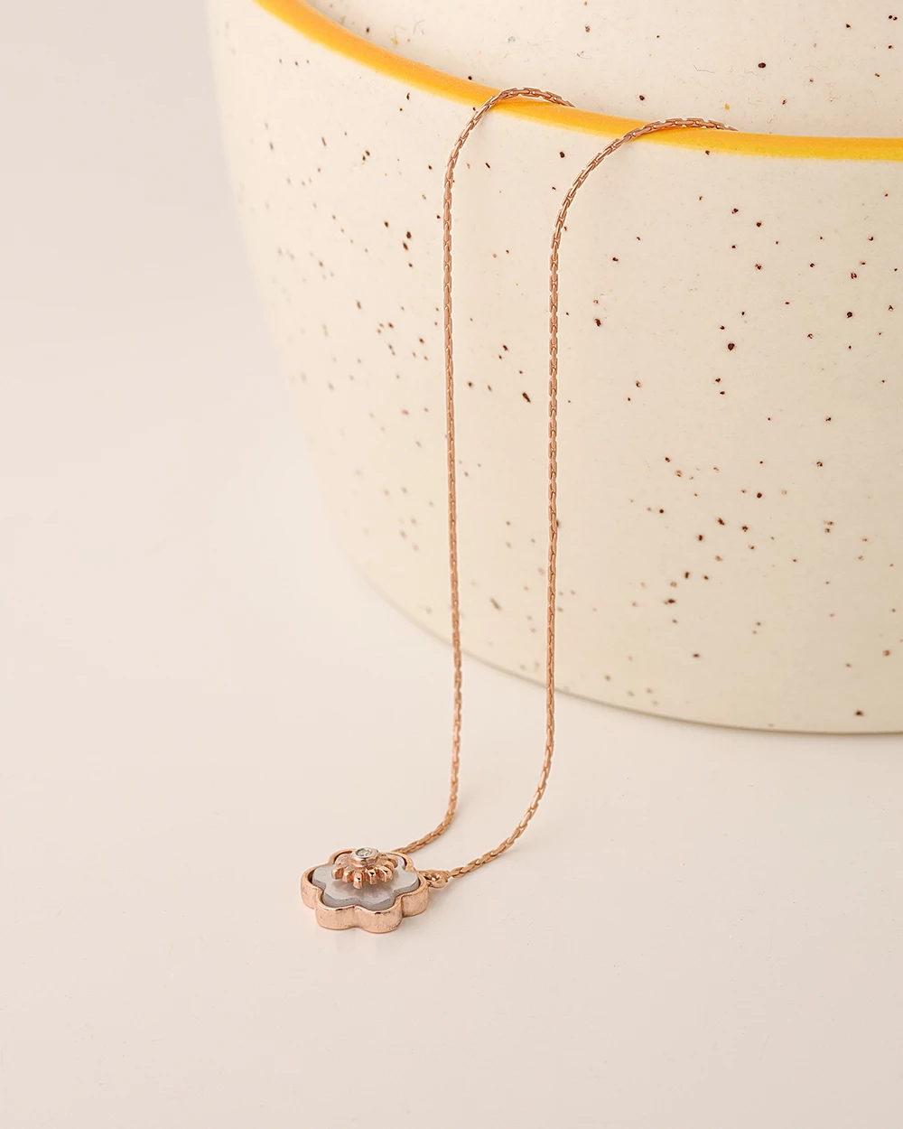 Chumbakdesign Watches & Jewellery Pearl Bloom Necklace - Mother Of Pearl & Diamonds 6 Chumbakdesign Watches & Jewellery Pearl Bloom Necklace - Mother Of Pearl & Diamonds