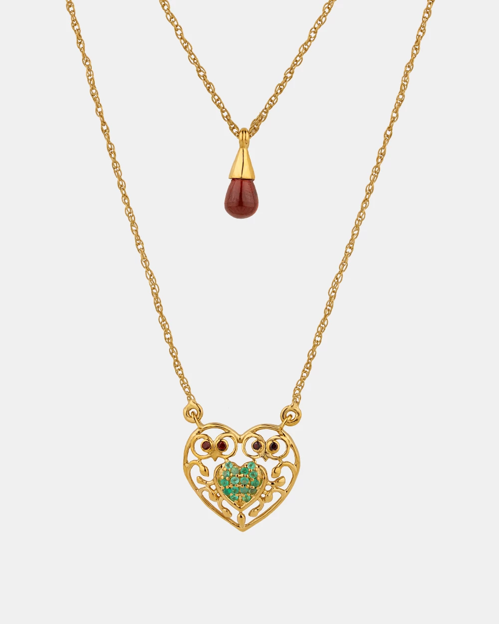 Chumbakdesign With Owl My Heart Necklace - Green Onyx Watches & Jewellery 3 Chumbakdesign With Owl My Heart Necklace - Green Onyx Watches & Jewellery
