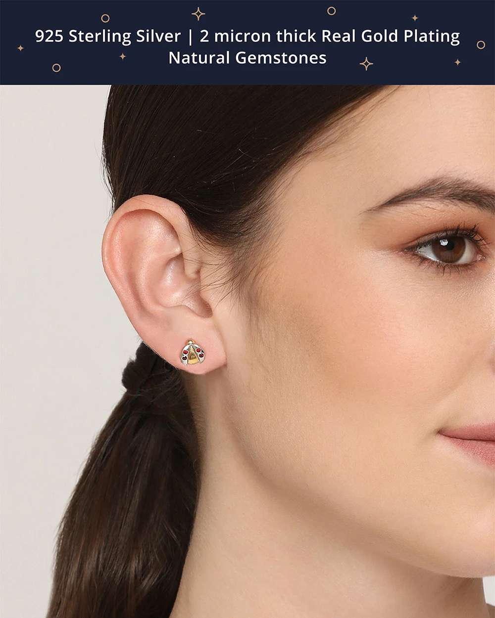 Chumbakdesign Lady Bird Studs – Red Garnet Watches & Jewellery 8 Chumbakdesign Lady Bird Studs – Red Garnet Watches & Jewellery