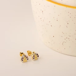 Chumbakdesign Lady Bird Studs – Red Garnet Watches & Jewellery 10 Chumbakdesign Lady Bird Studs – Red Garnet Watches & Jewellery