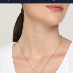 Chumbakdesign Forest Sunrise Necklace - Rose Quartz, Diamond Watches & Jewellery