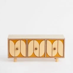 Chumbakdesign The 90'S Drawer Organiser- Yellow, 3 Drawers