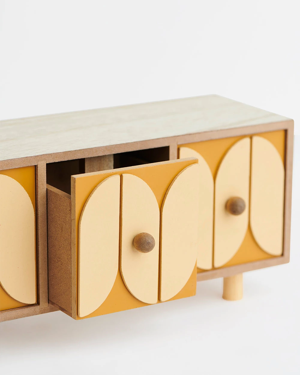 Chumbakdesign The 90'S Drawer Organiser- Yellow, 3 Drawers 6 Chumbakdesign The 90'S Drawer Organiser- Yellow, 3 Drawers