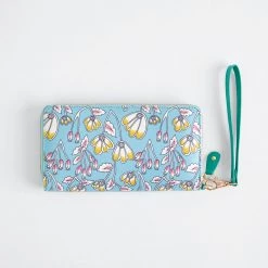 Chumbakdesign Tokyo Blooms And Boons Wristlet - Teal Bags & Accessories
