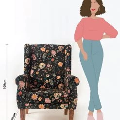 Chumbakdesign The Begum Wing Chair - Bohemian Paisleys