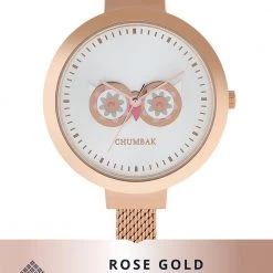 Chumbakdesign Stainless Steel Owl Eyes Watch