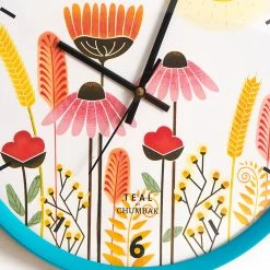 Chumbakdesign Decor & Living Teal By Chumbak | Sunshine State Wall Clock - Teal Rim