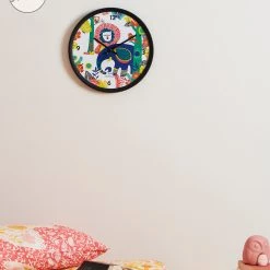 Chumbakdesign Teal By Chumbak | Jungle Drama Wall Clock - Black Rim