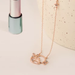 Chumbakdesign Sitting Pretty Necklace- Red Garnet