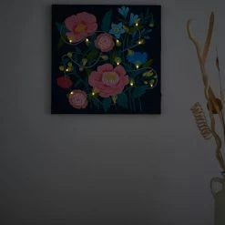 Chumbakdesign Gypsy Floral Wall Art With Led Light Decor & Living 11 Chumbakdesign Gypsy Floral Wall Art With Led Light Decor & Living