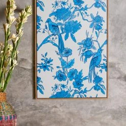 Chumbakdesign Persian Blue Pottery AOP Wall Art Decor & Living