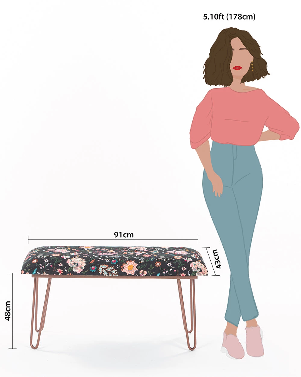 Chumbakdesign Kitsch Bench - Bohemian Paisleys 9 Chumbakdesign Kitsch Bench - Bohemian Paisleys