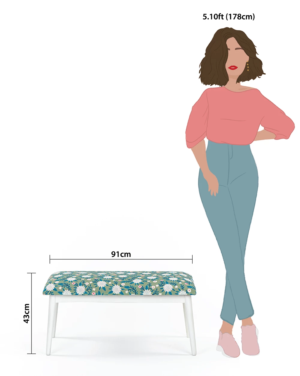 Chumbakdesign Memsaab Bench - Spring Marigold Furniture & Storage 9 Chumbakdesign Memsaab Bench - Spring Marigold Furniture & Storage