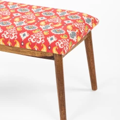 Chumbakdesign Furniture & Storage Jodhpur Bench - Red Ikkat 12 Chumbakdesign Furniture & Storage Jodhpur Bench - Red Ikkat