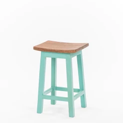 Chumbakdesign Farmhouse Stool - Teal Furniture & Storage