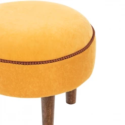 Chumbakdesign Furniture & Storage Begum Foot Rest - Velvet Mustard