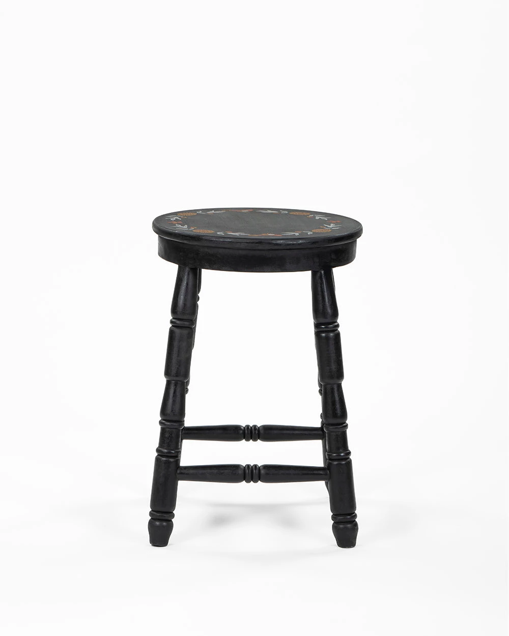Chumbakdesign Farmhouse Stool Round - Black Furniture & Storage 4 Chumbakdesign Farmhouse Stool Round - Black Furniture & Storage