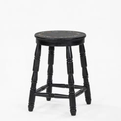 Chumbakdesign Farmhouse Stool Round - Black Furniture & Storage 10 Chumbakdesign Farmhouse Stool Round - Black Furniture & Storage