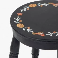 Chumbakdesign Farmhouse Stool Round - Black Furniture & Storage 11 Chumbakdesign Farmhouse Stool Round - Black Furniture & Storage