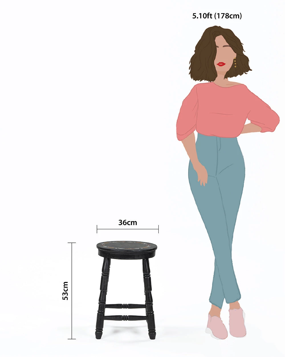 Chumbakdesign Furniture & Storage Farmhouse Stool Round 8 Chumbakdesign Furniture & Storage Farmhouse Stool Round