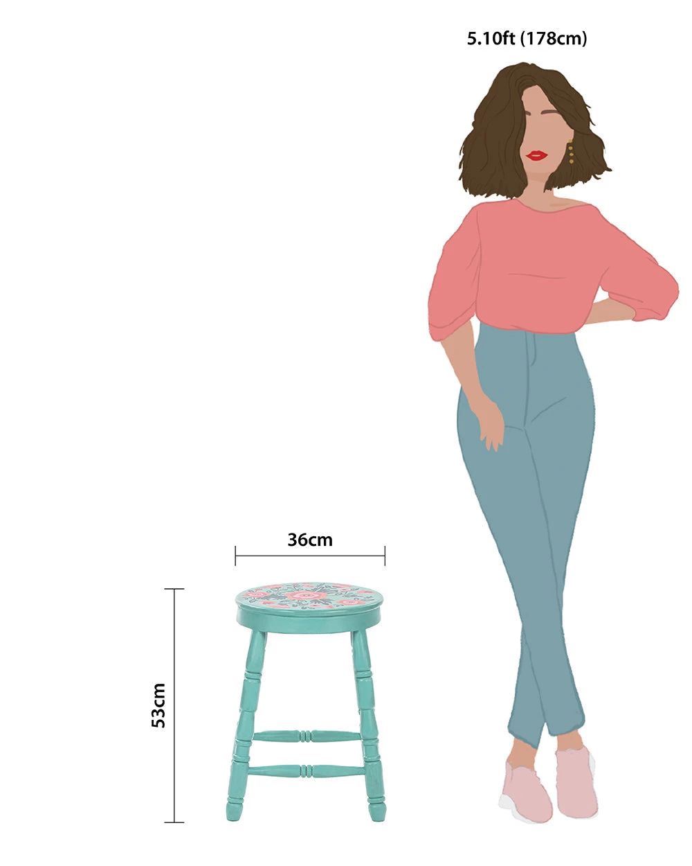 Chumbakdesign Furniture & Storage Farmhouse Stool Round 14 Chumbakdesign Furniture & Storage Farmhouse Stool Round