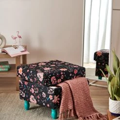 Chumbakdesign Modern Trunk Storage Ottoman - Bohemian Paisleys