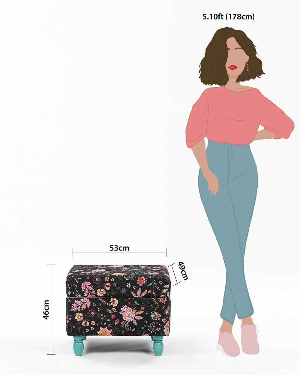 Chumbakdesign Modern Trunk Storage Ottoman - Bohemian Paisleys 10 Chumbakdesign Modern Trunk Storage Ottoman - Bohemian Paisleys