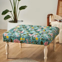 Chumbakdesign The English Ottoman - Tufted Spring Bloom Furniture & Storage