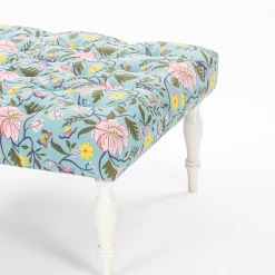 Chumbakdesign The English Ottoman - Tufted Spring Bloom Furniture & Storage