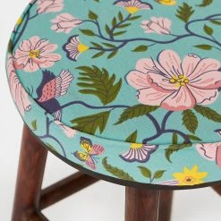 Chumbakdesign Furniture & Storage English Cafe Stool - Spring Bloom 11 Chumbakdesign Furniture & Storage English Cafe Stool - Spring Bloom