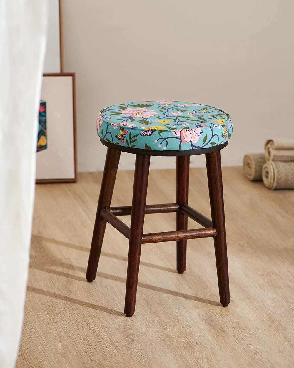 Chumbakdesign Furniture & Storage English Cafe Stool - Spring Bloom 3 Chumbakdesign Furniture & Storage English Cafe Stool - Spring Bloom