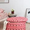 Chumbakdesign Bohemian Storage Ottoman - Pink Ikkat 1 Chumbakdesign Bohemian Storage Ottoman - Pink Ikkat