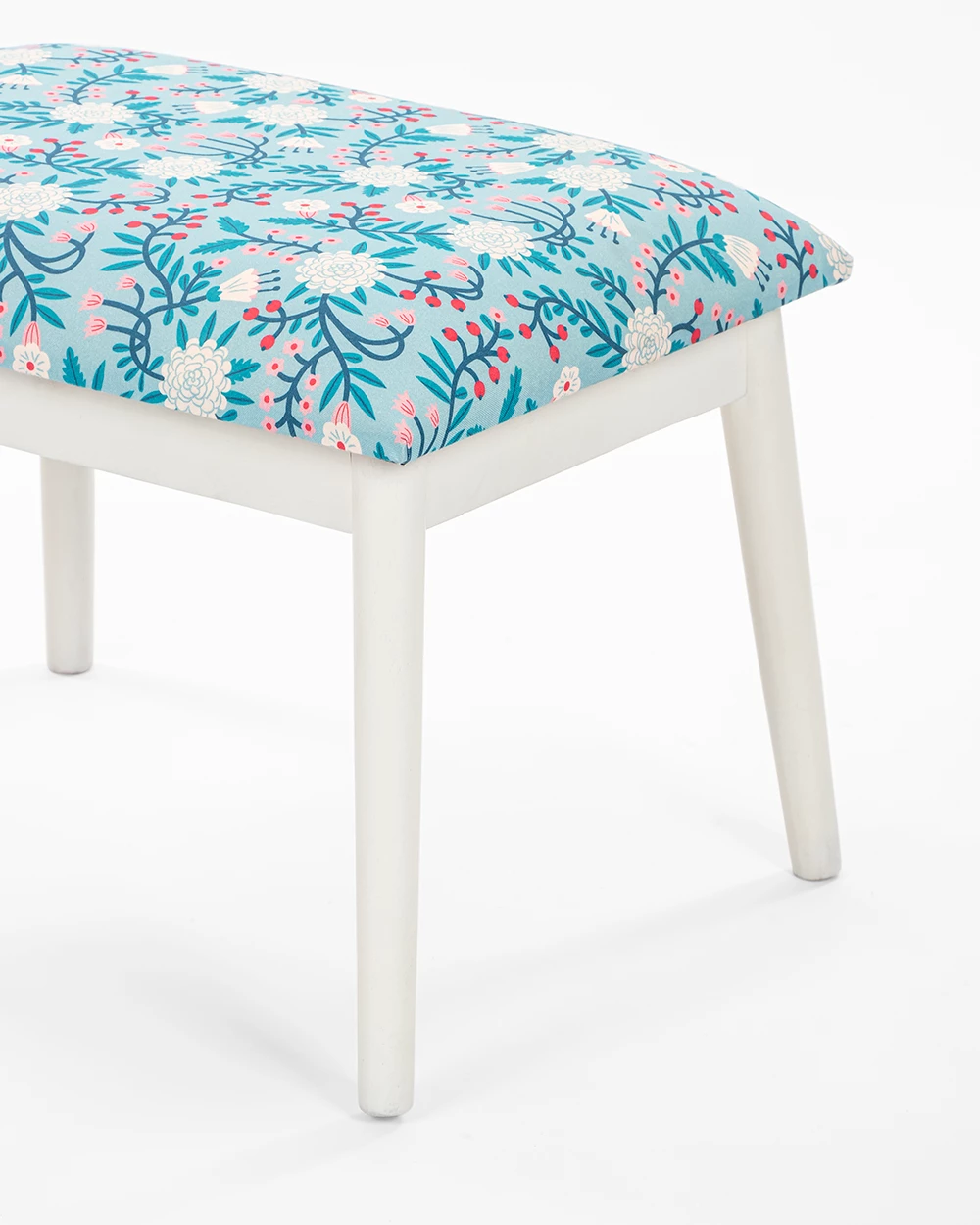 Chumbakdesign Memsaab Bench Small - Aqua Jungle, White 6 Chumbakdesign Memsaab Bench Small - Aqua Jungle, White