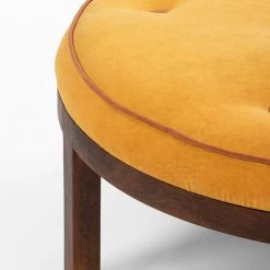 Chumbakdesign Bohemian Ottoman - Velvet Mustard Furniture & Storage