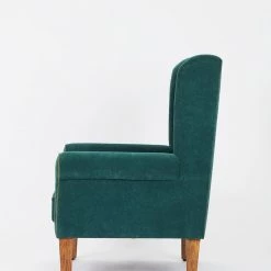 Chumbakdesign Furniture & Storage Begum Wing Chair Velvet - Dark Green