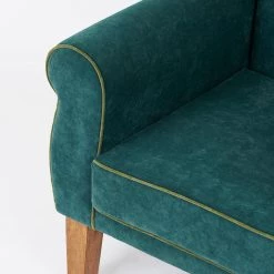 Chumbakdesign Furniture & Storage Begum Wing Chair Velvet - Dark Green
