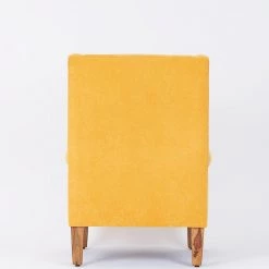 Chumbakdesign Furniture & Storage Begum Wing Chair Velvet - Mustard